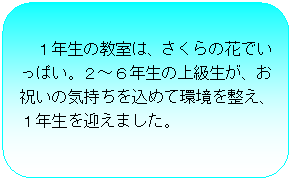 �p�ێl�p�`: �@
�P�N���̋����́A������̉Ԃł����ς��B�Q�`�U�N���̏㋉�����A���j���̋C���������߂Ċ��𐮂��A�P�N�����}���܂����B
